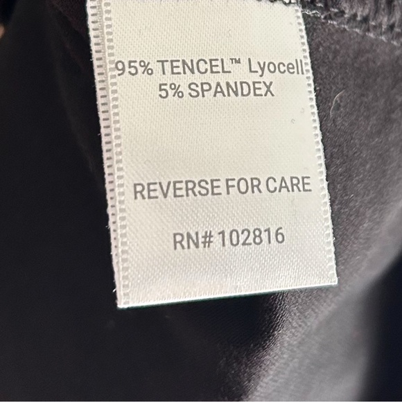 Garnet Hill Seamed Knit Trapeze Dress Black Tencel Lyocell Large - Picture 5 of 6